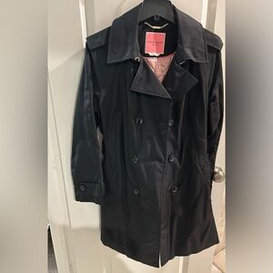 Kate Spade ♠️ Black Double-Breasted Trench Coat